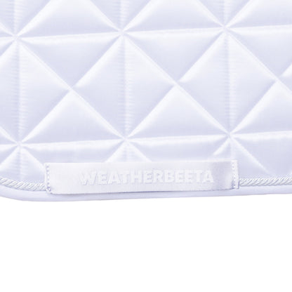 White - girth strap keeper detail