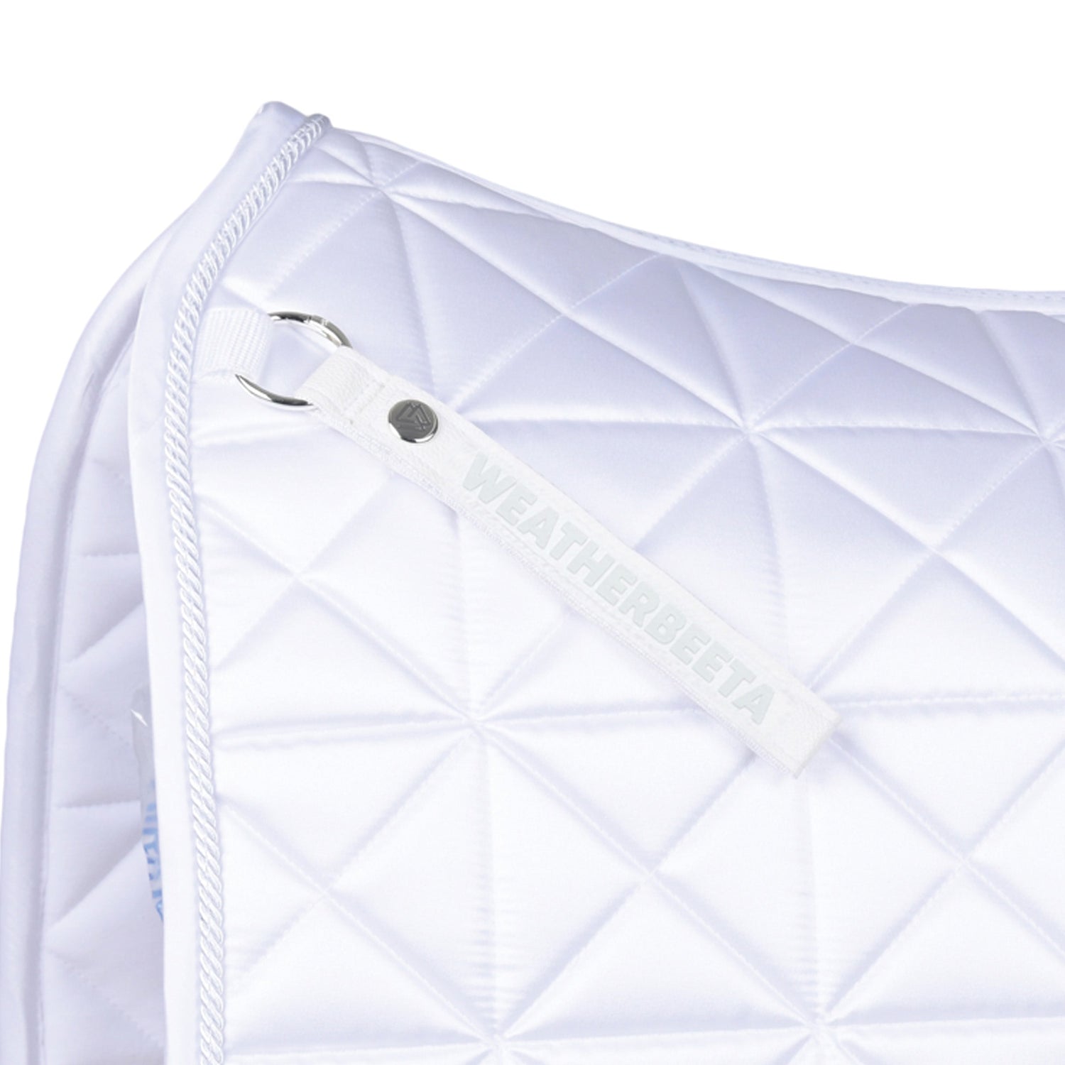 White - girth strap detail