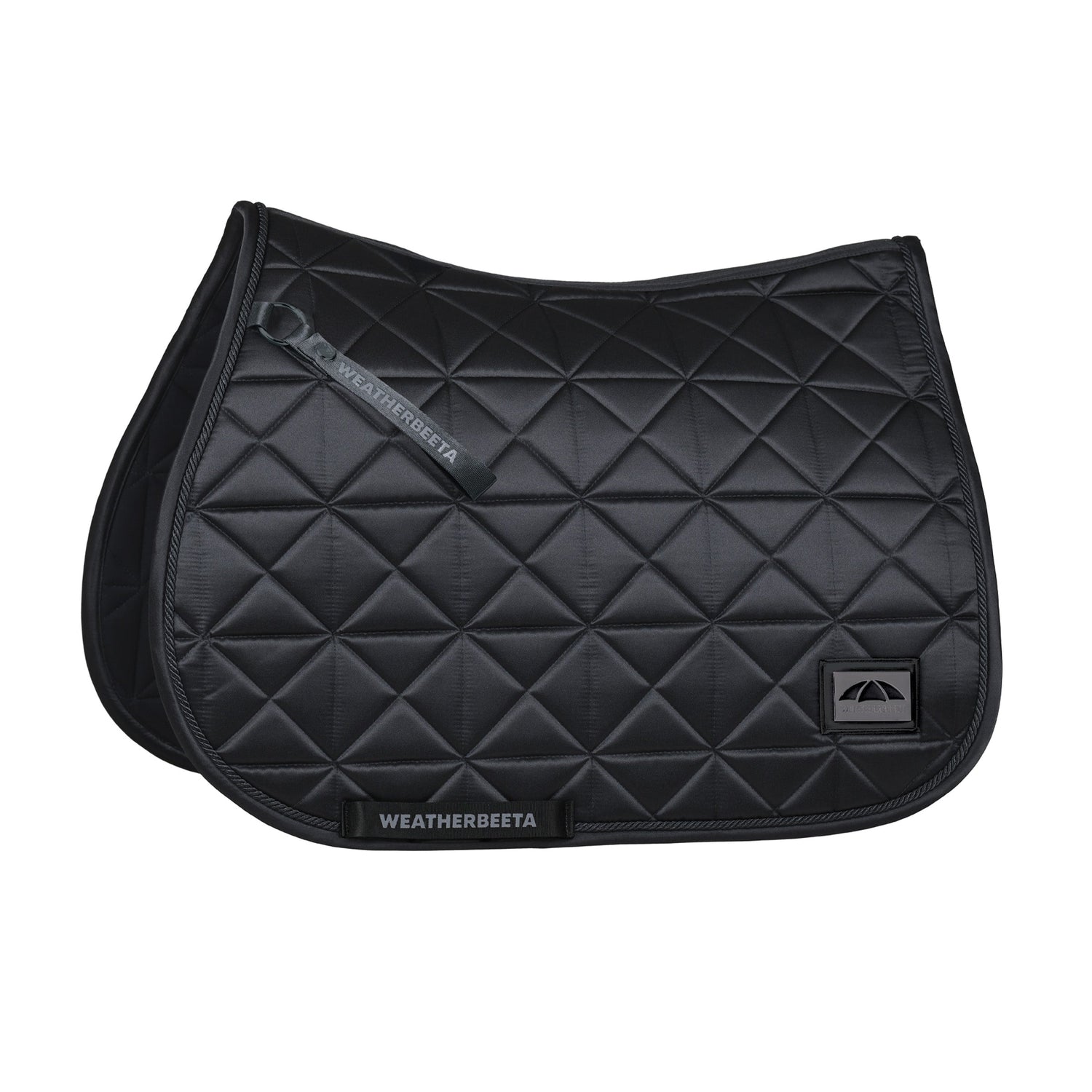 Weatherbeeta Satin Pro Air-Tec Euro Jump Shaped Saddle Pad in Black