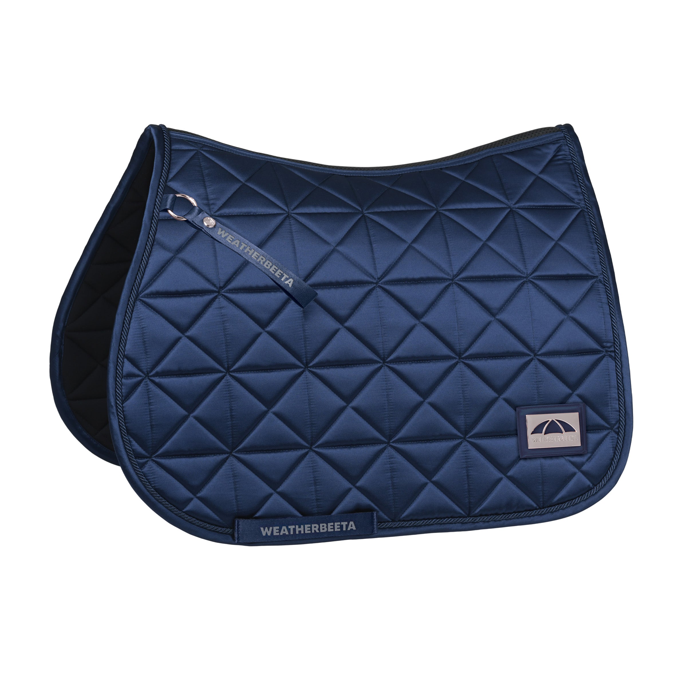 Weatherbeeta Satin Pro Air-Tec Euro Jump Shaped Saddle Pad in Navy
