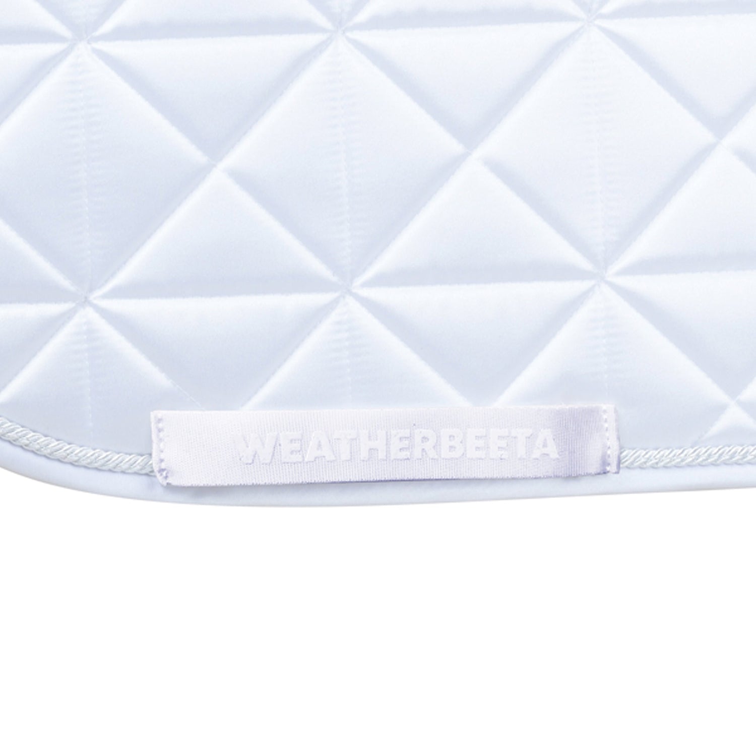 White - girth strap keeper detail