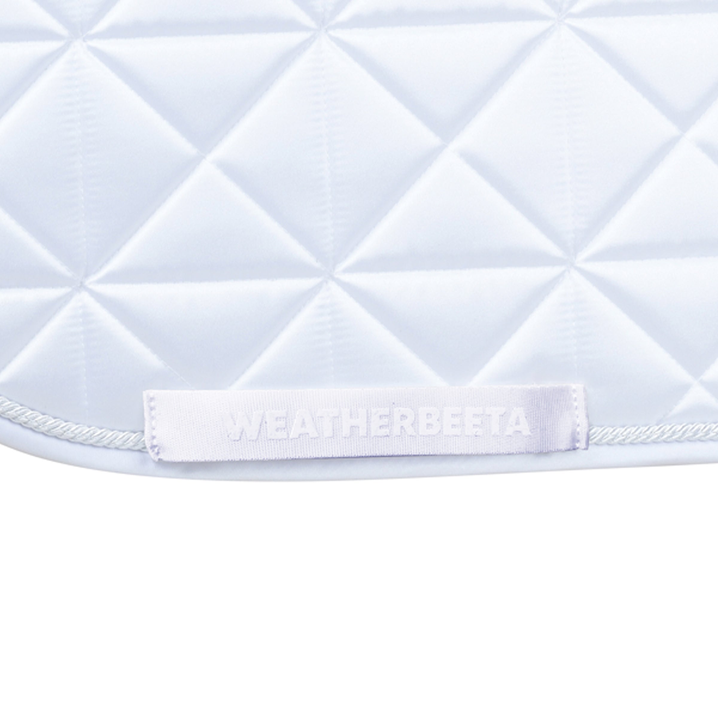 White - girth strap keeper detail