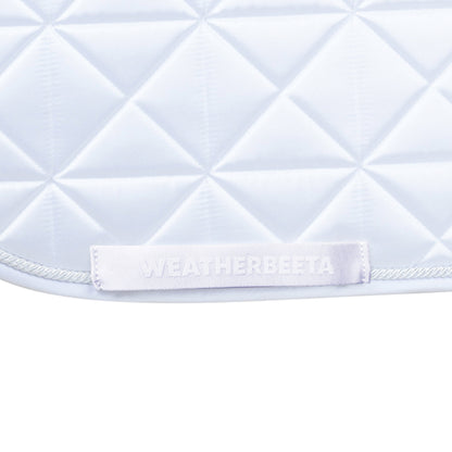 White - girth strap keeper detail