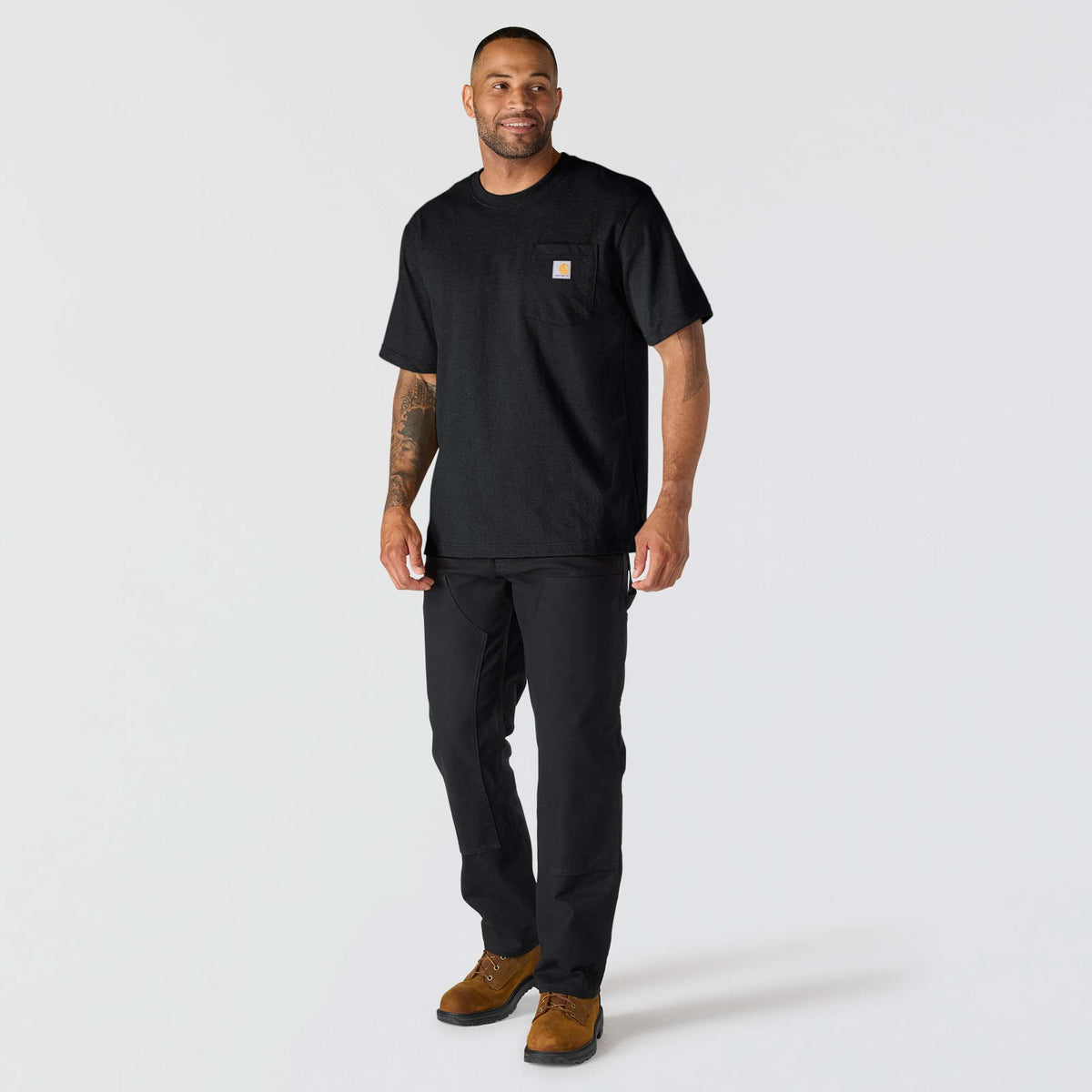 Carhartt Dearborn Relaxed Fit Heavyweight K87 Pocket T-Shirt - Black