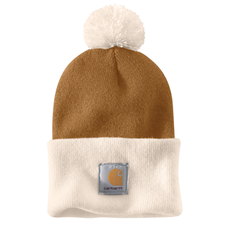 Carhartt Knit Pom Cuffed Beanie - Carhartt Brown