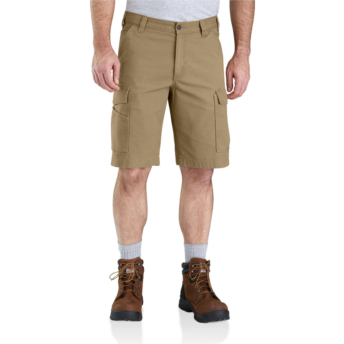 Carhartt Rugged Flex Relaxed Fit Canvas Cargo Work Short - Dark Khaki