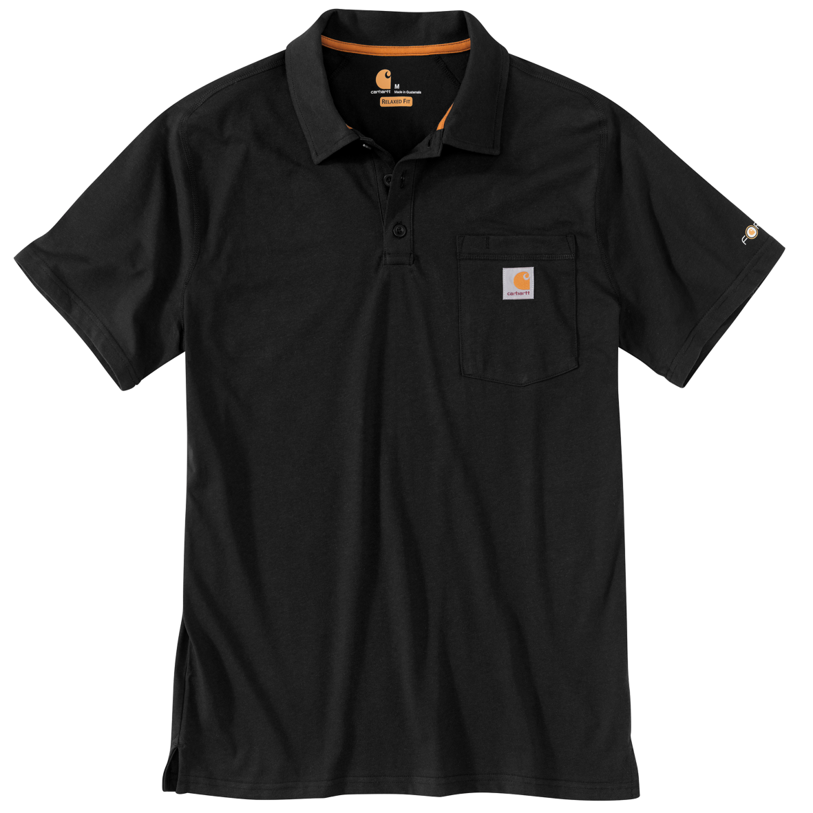 Carhartt Force Cotton Delmont Pocket Polo in Black