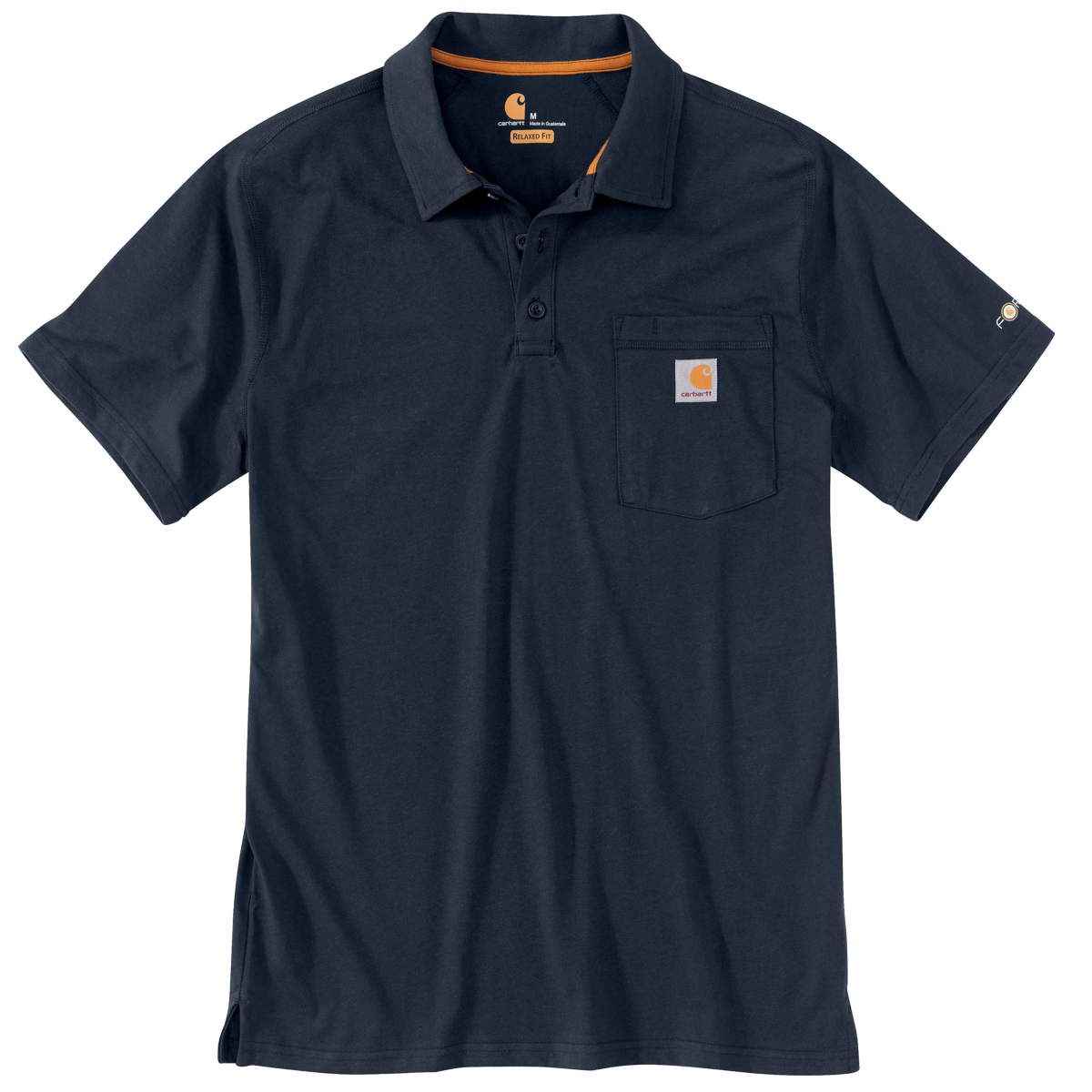 Carhartt Force Cotton Delmont Pocket Polo in Black