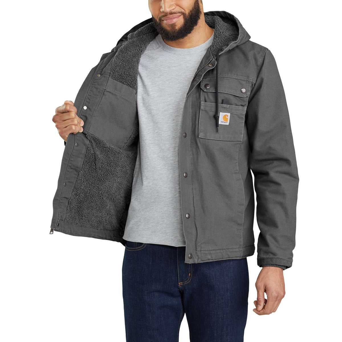 Carhartt Bartlett Washed Duck Jacket - Gravel