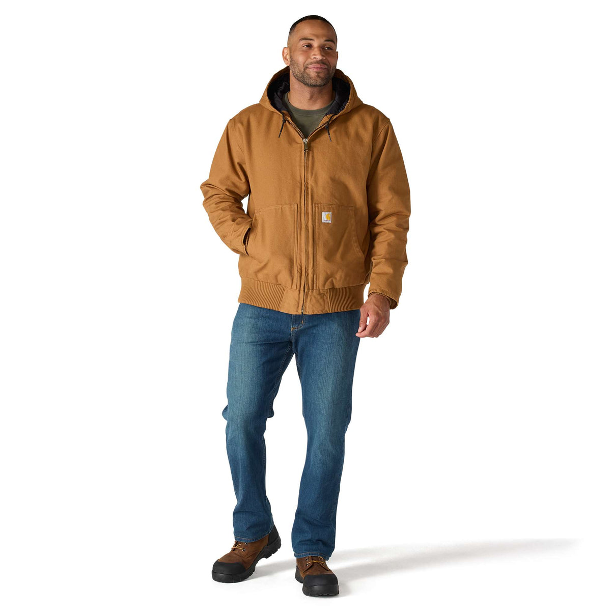 Carhartt Washed Duck Active Jacket - Carhartt Brown