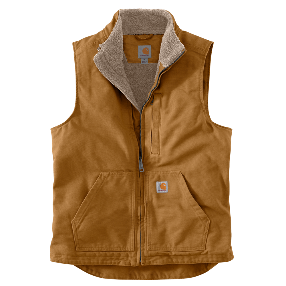 Carhartt Washed Duck Sherpa Lined Mock Neck Vest - view 2