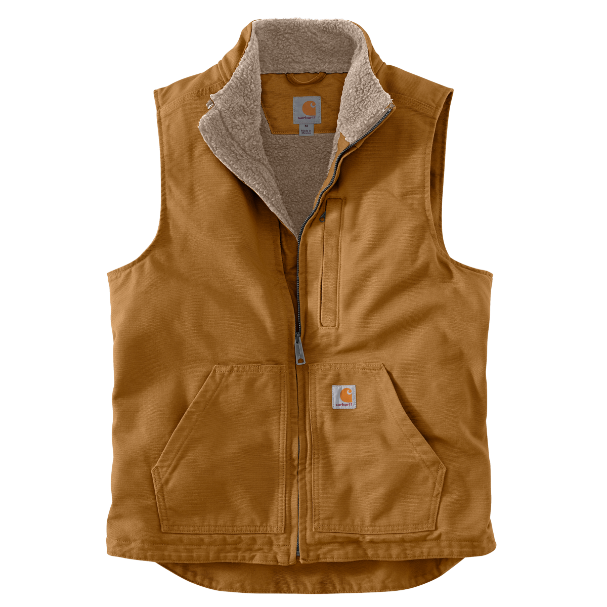 Carhartt Washed Duck Sherpa Lined Mock Neck Vest