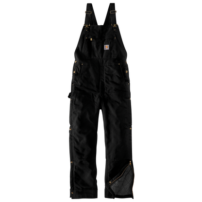 Carhartt Firm Duck Insulated Bib Overall - Black (flat)