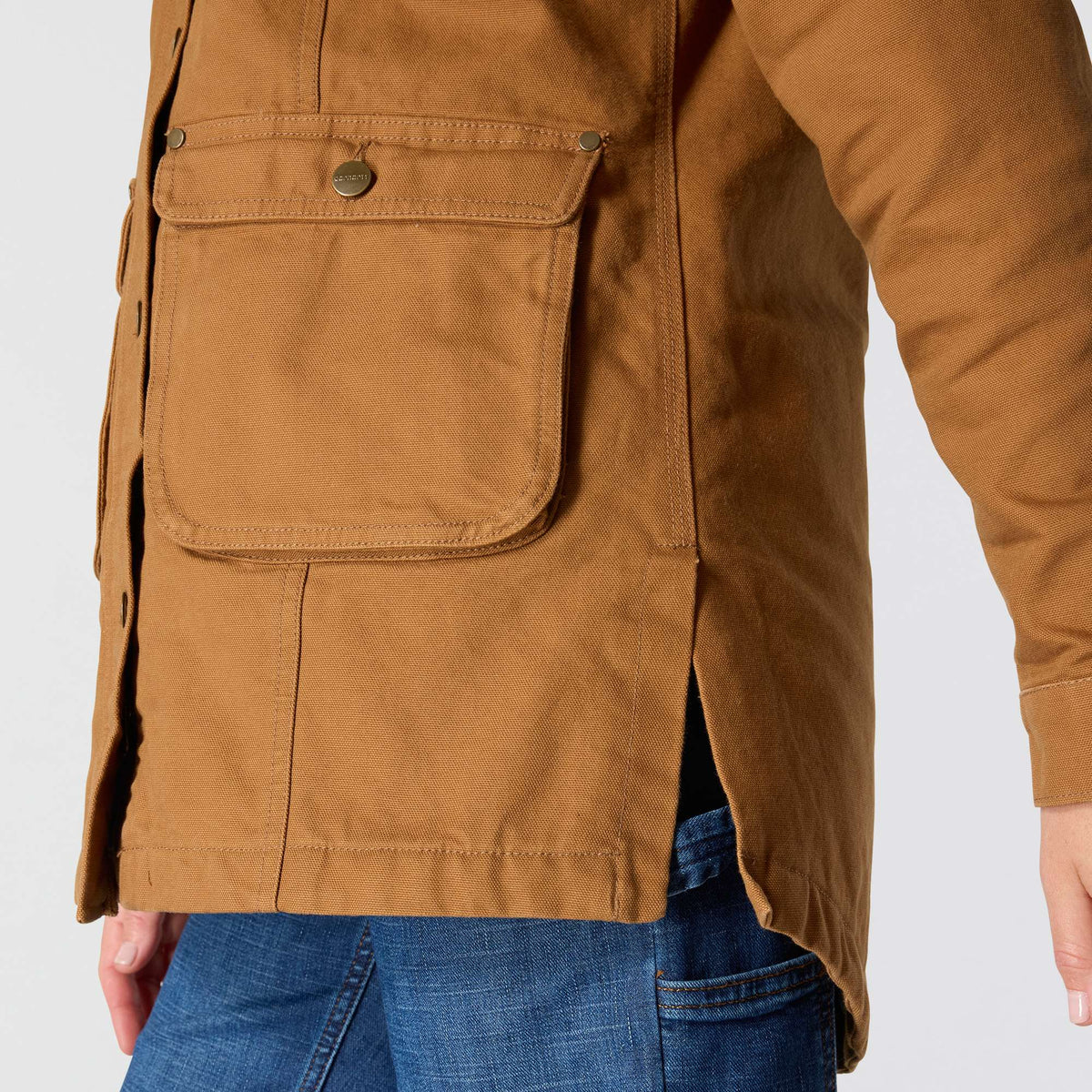 Carhartt Womens Loose Fit Weathered Duck Coat - Carhartt Brown