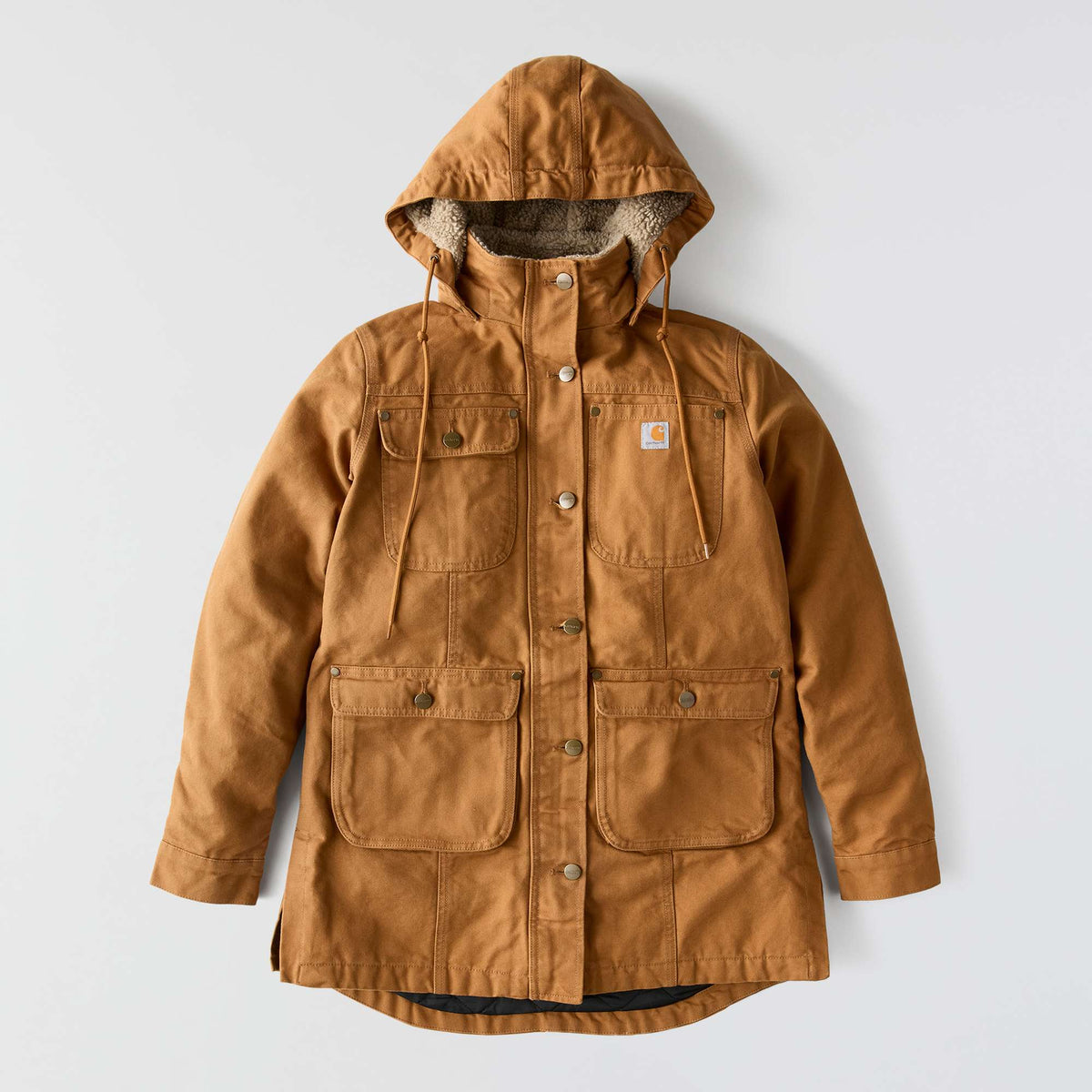 Carhartt Womens Loose Fit Weathered Duck Coat - Carhartt Brown