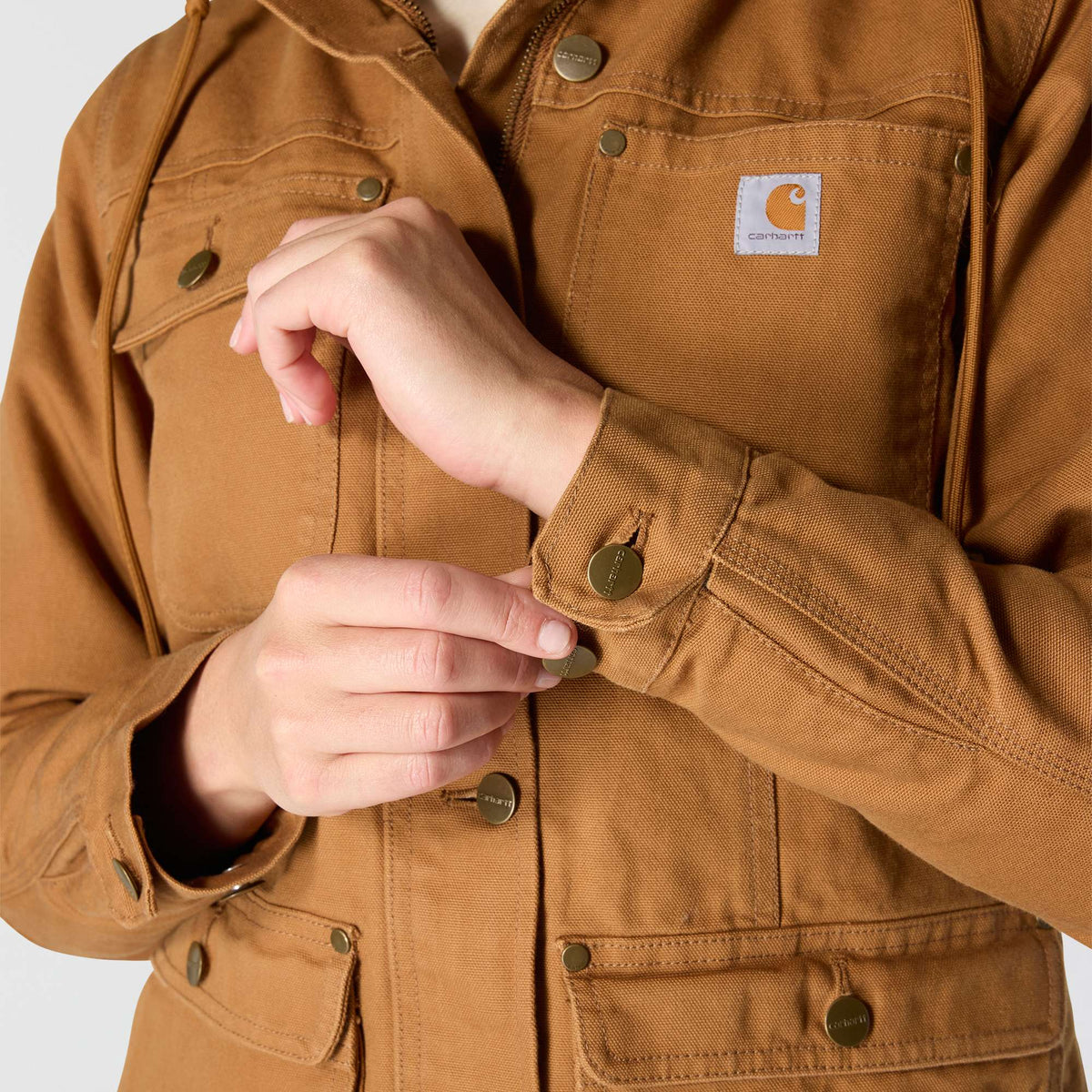 Carhartt Womens Loose Fit Weathered Duck Coat - Carhartt Brown