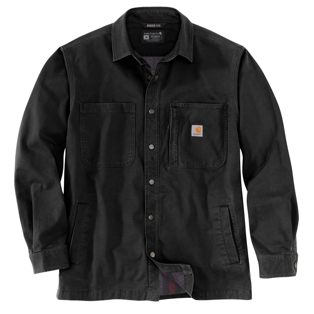 Carhartt Relaxed Fit Canvas Fleece Lined Shirt Jacket