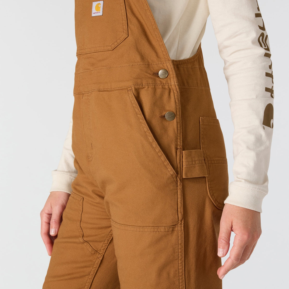 Carhartt Womens Ashland/Double Front Bib Overall - Carhartt Brown