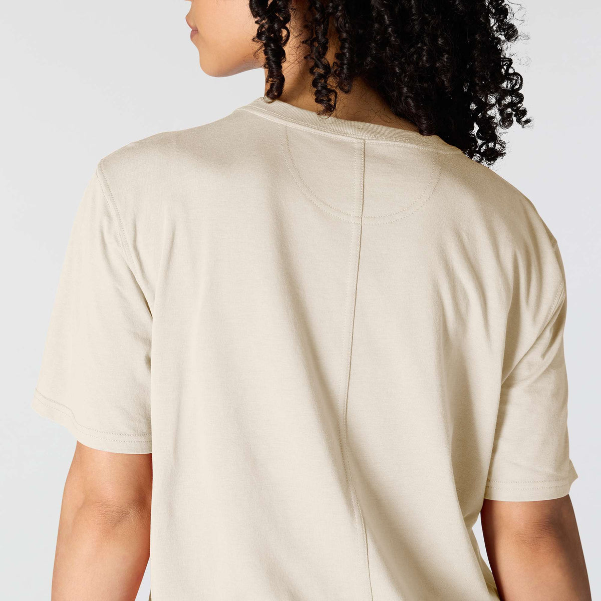 Carhartt Womens Loose Fit Lightweight Short Sleeve Pocket T-Shirt - Oat Milk Heather