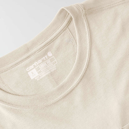 Carhartt Womens Loose Fit Lightweight Short Sleeve Pocket T-Shirt - Oat Milk Heather