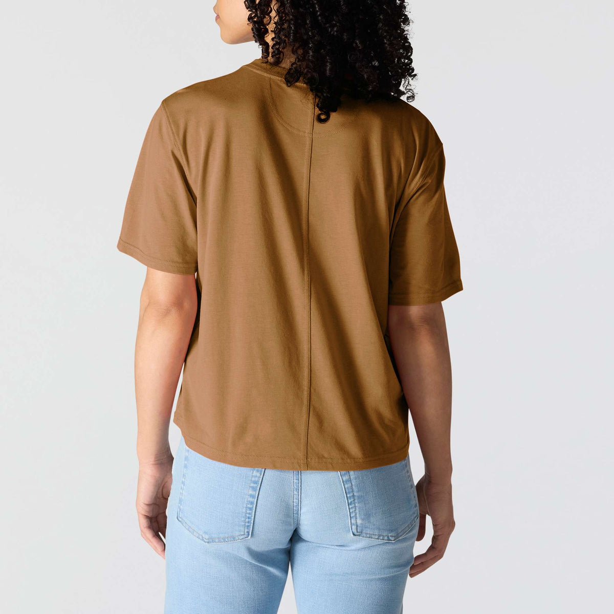 Carhartt Womens Loose Fit Lightweight Short Sleeve Pocket T-Shirt - Carhartt Brown