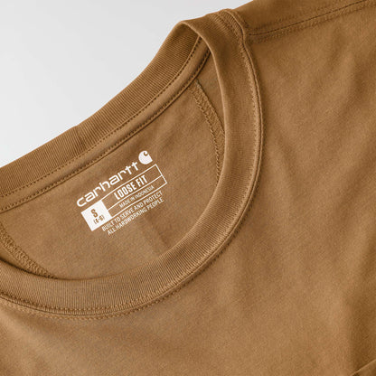 Carhartt Womens Loose Fit Lightweight Short Sleeve Pocket T-Shirt - Carhartt Brown