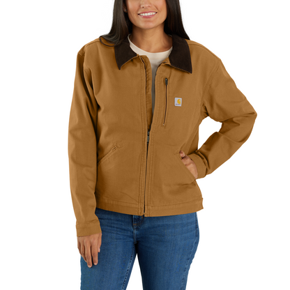 Carhartt Womens Detroit Canvas Jacket - Brown back