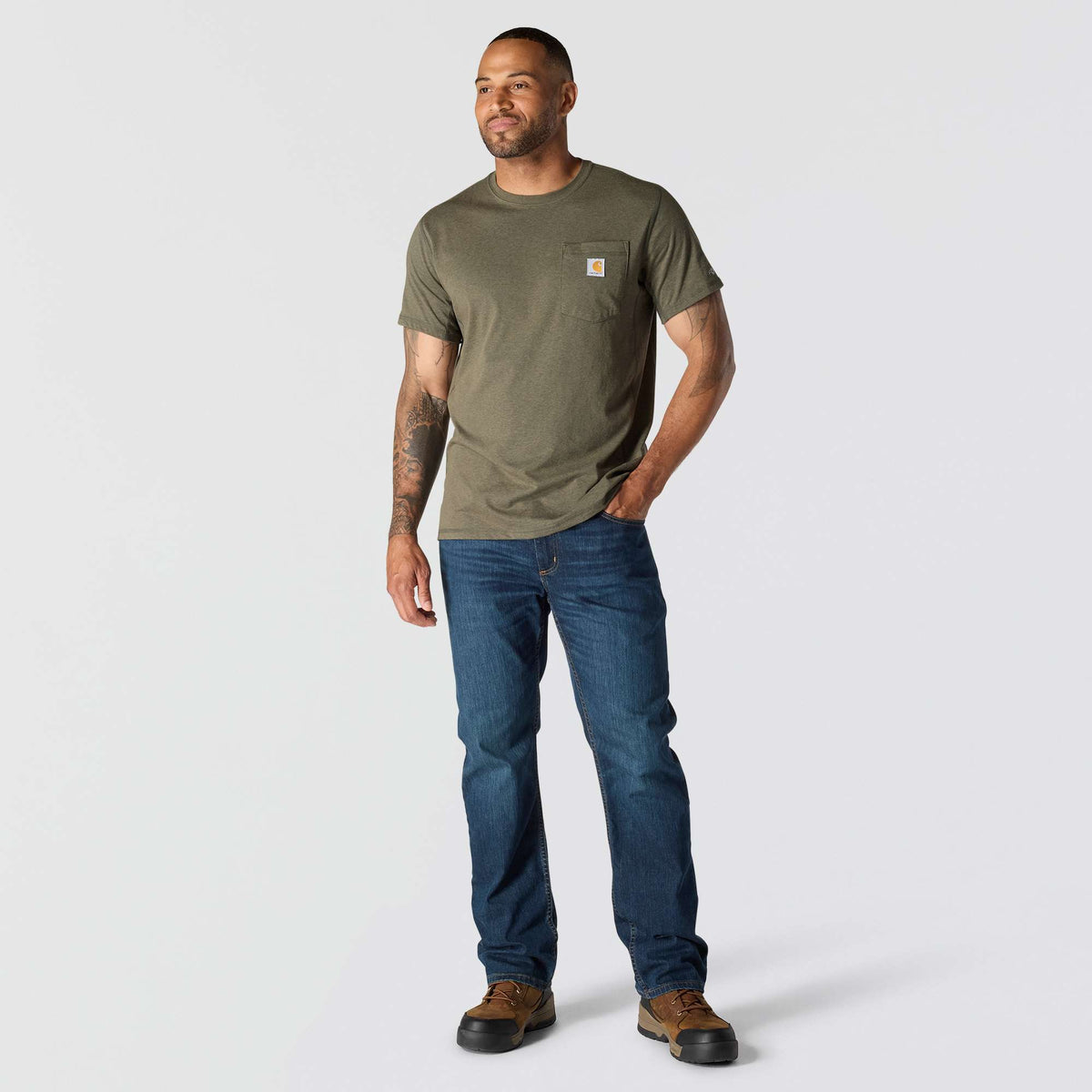 Carhartt Force Relaxed Fit Midweight Pocket T Shirt - Basil