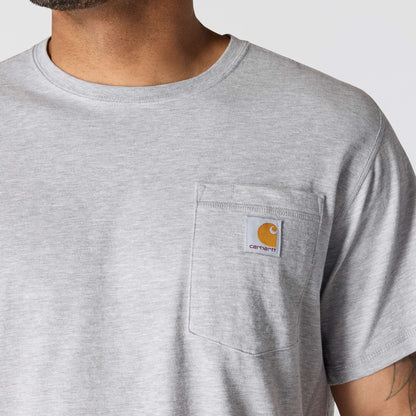Carhartt Force Relaxed Fit Midweight Pocket T Shirt - Heather Grey