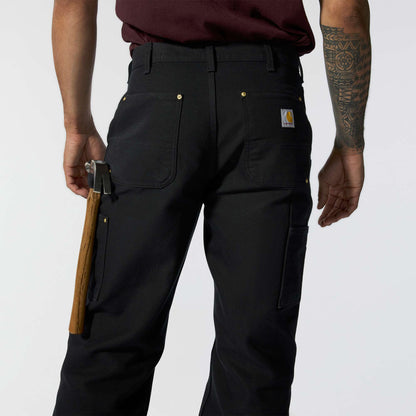 Carhartt Iconic Loose Fit Firm Duck Double Front Utility Work Pant - Black/Grey