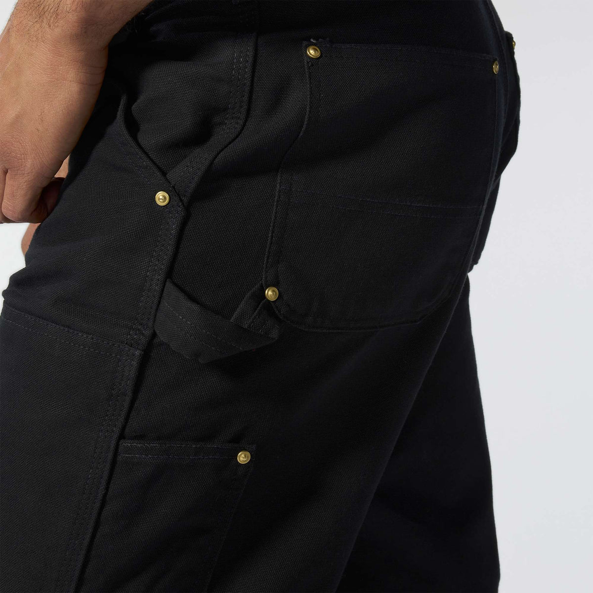 Carhartt Iconic Loose Fit Firm Duck Double Front Utility Work Pant - Black/Grey