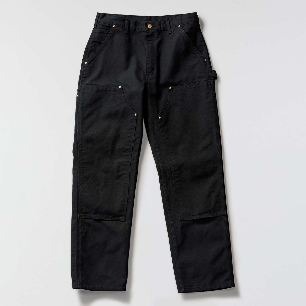 Carhartt Iconic Loose Fit Firm Duck Double Front Utility Work Pant - Black/Grey