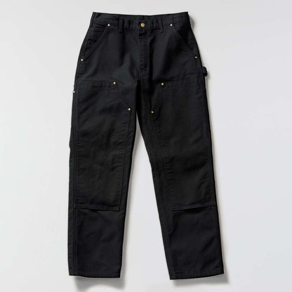 Carhartt Iconic Loose Fit Firm Duck Double Front Utility Work Pant - Black/Grey