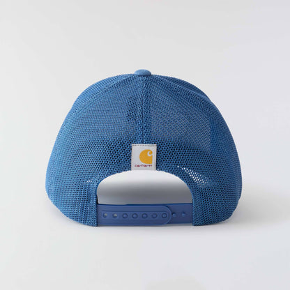 Carhartt Rugged Flex Twill Mesh Back Script Patch Cap - Dark Tranquil Blue