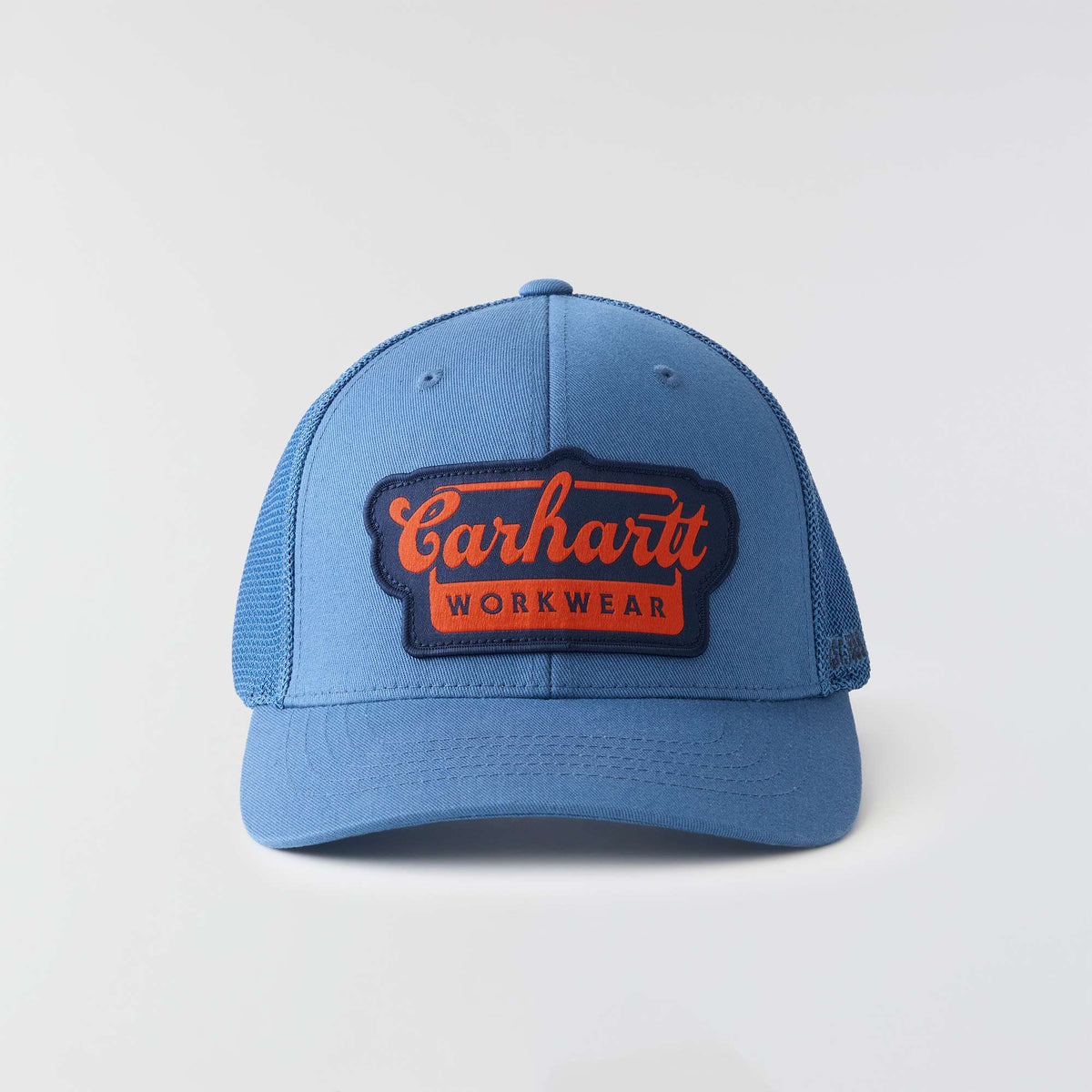 Carhartt Rugged Flex Twill Mesh Back Script Patch Cap - Dark Tranquil Blue