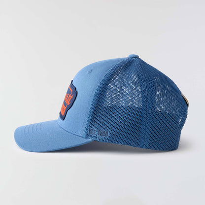 Carhartt Rugged Flex Twill Mesh Back Script Patch Cap - Dark Tranquil Blue
