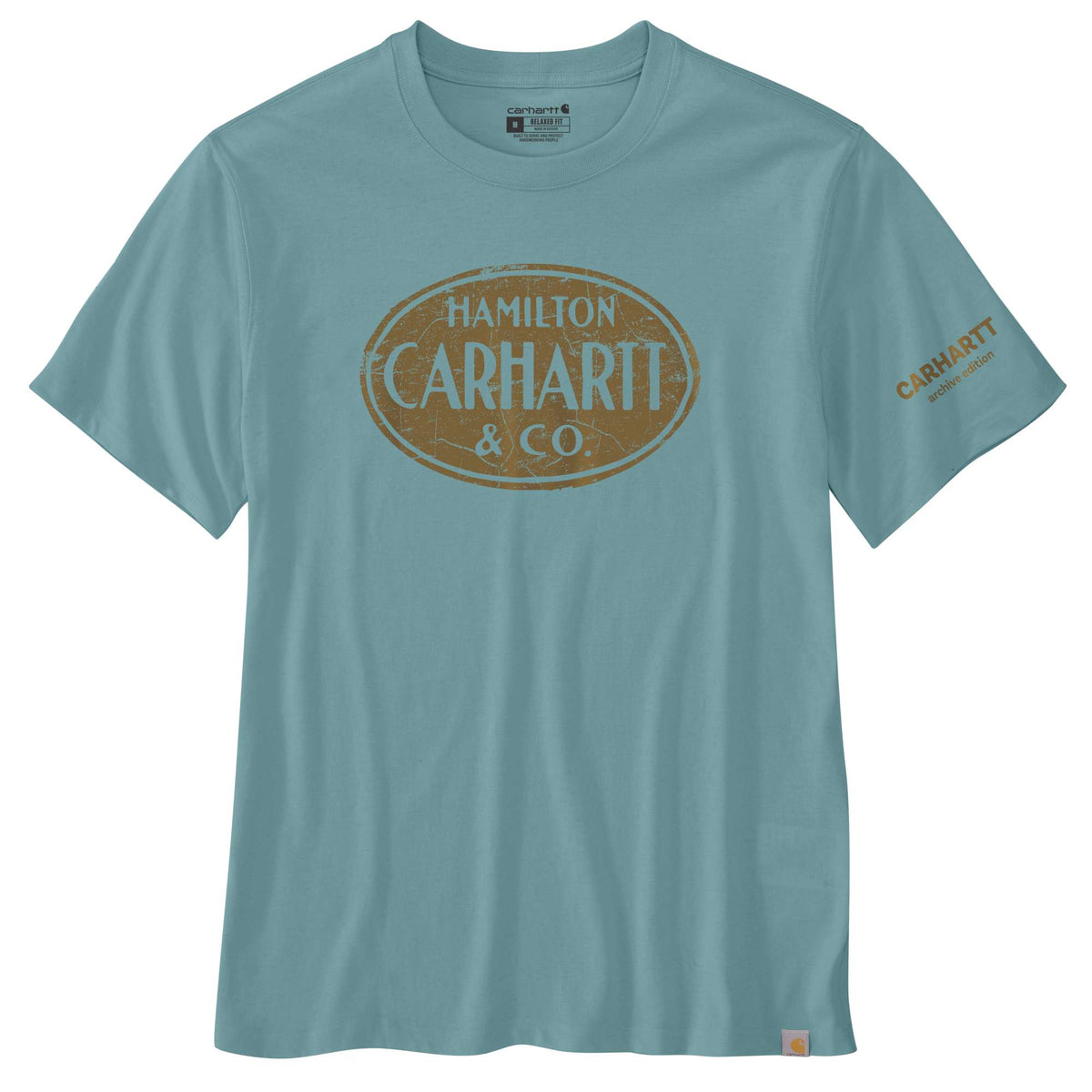Carhartt Lightweight Relaxed Fit Hamilton Graphic T-Shirt - Summer Blue Heather