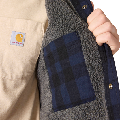 Carhartt Relaxed Fit Flannel Sherpa-Lined Shirt Jacket