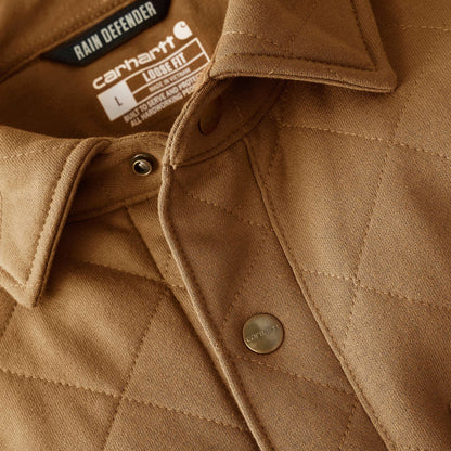 Carhartt Rain Defender Loose Fit Heavyweight Quilted Shirt Jacket - Carhartt Brown