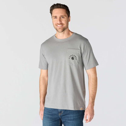 Carhartt Irvine Relaxed Work Logo T-Shirt - Weather Ash Heather