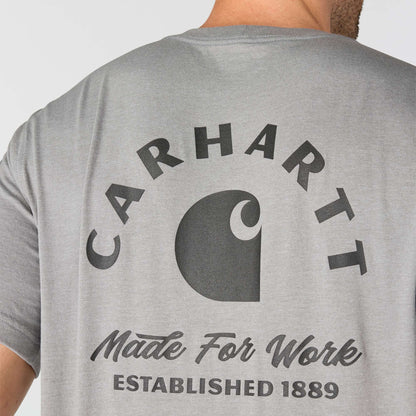 Carhartt Irvine Relaxed Work Logo T-Shirt - Weather Ash Heather