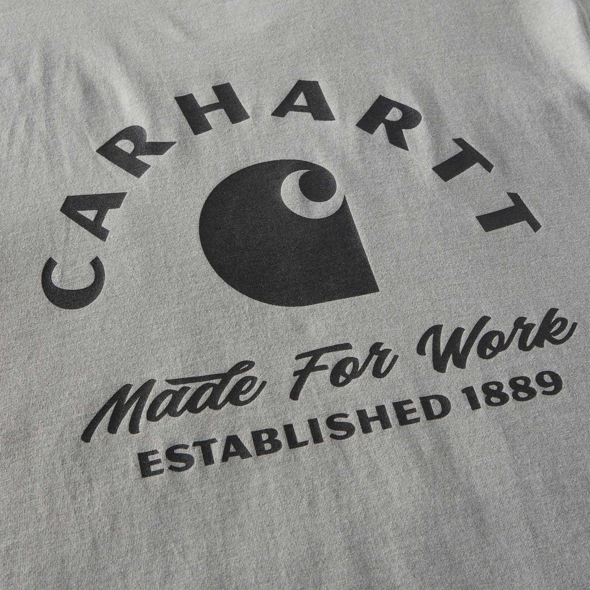Carhartt Irvine Relaxed Work Logo T-Shirt - Weather Ash Heather
