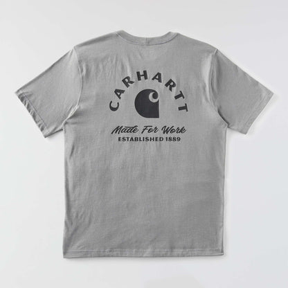 Carhartt Irvine Relaxed Work Logo T-Shirt - Weather Ash Heather