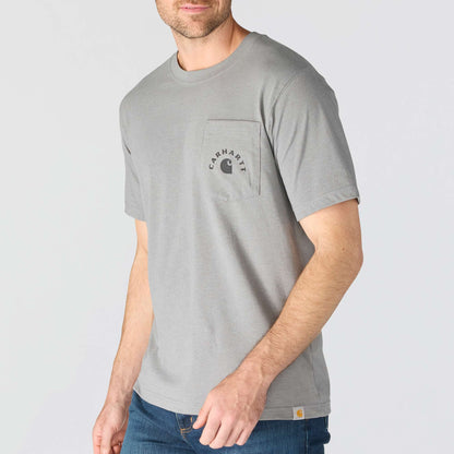 Carhartt Irvine Relaxed Work Logo T-Shirt - Weather Ash Heather