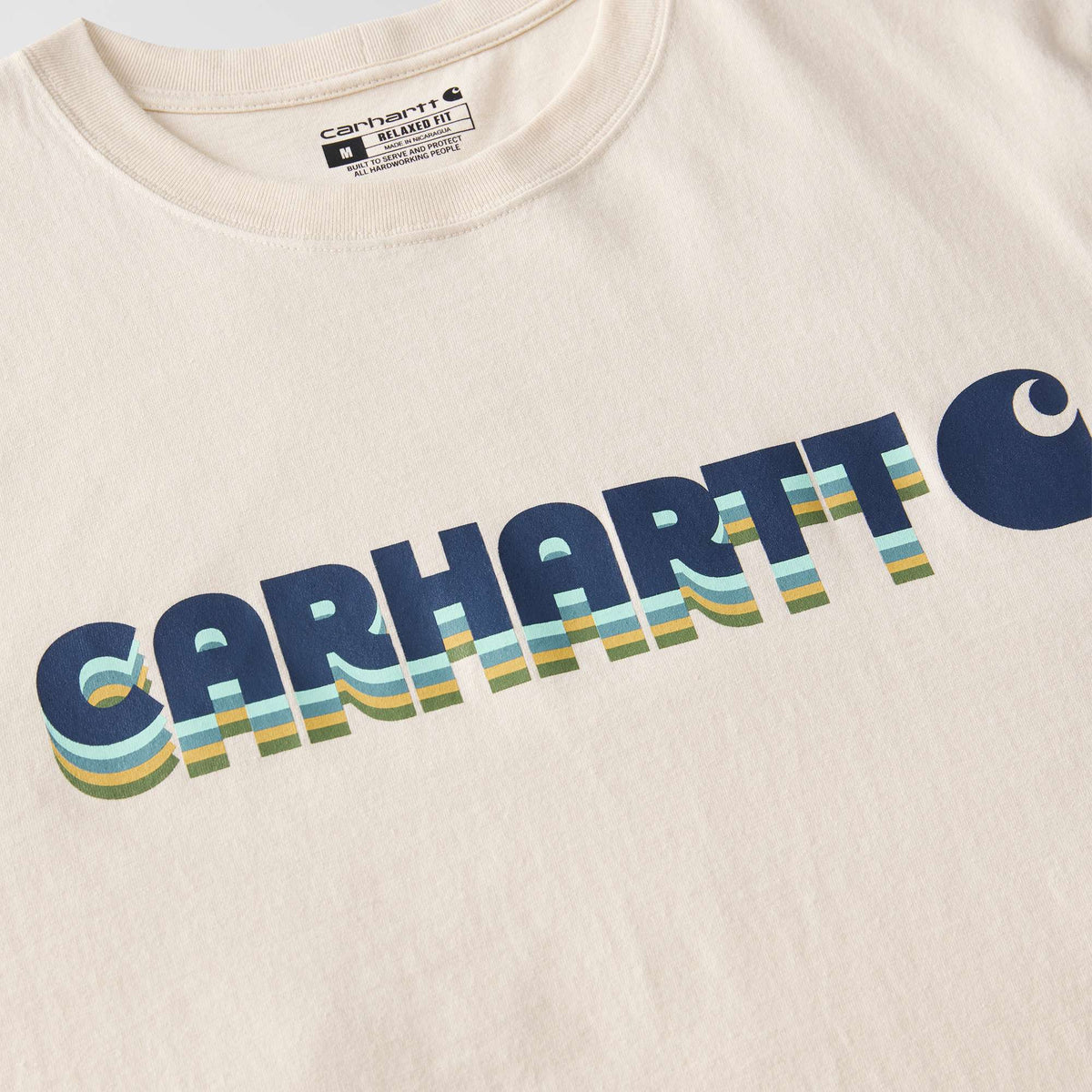 Carhartt Irvine Relaxed Layered Logo T-Shirt - Oat Milk