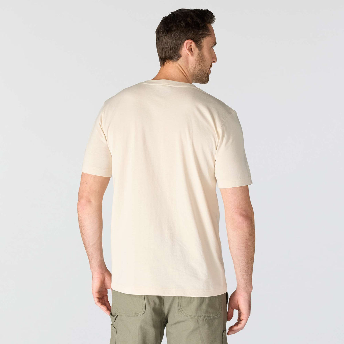 Carhartt Irvine Relaxed Layered Logo T-Shirt - Oat Milk