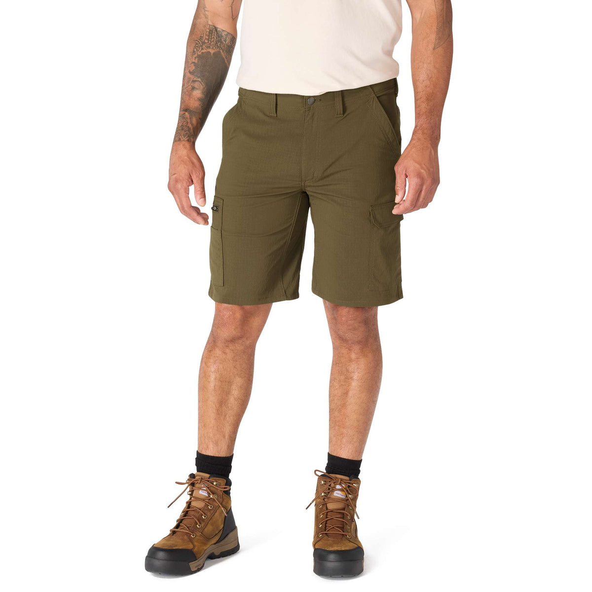 Carhartt Relaxed Fit 10-Inch Force Ripstop Cargo Work Short - Burnished Logs