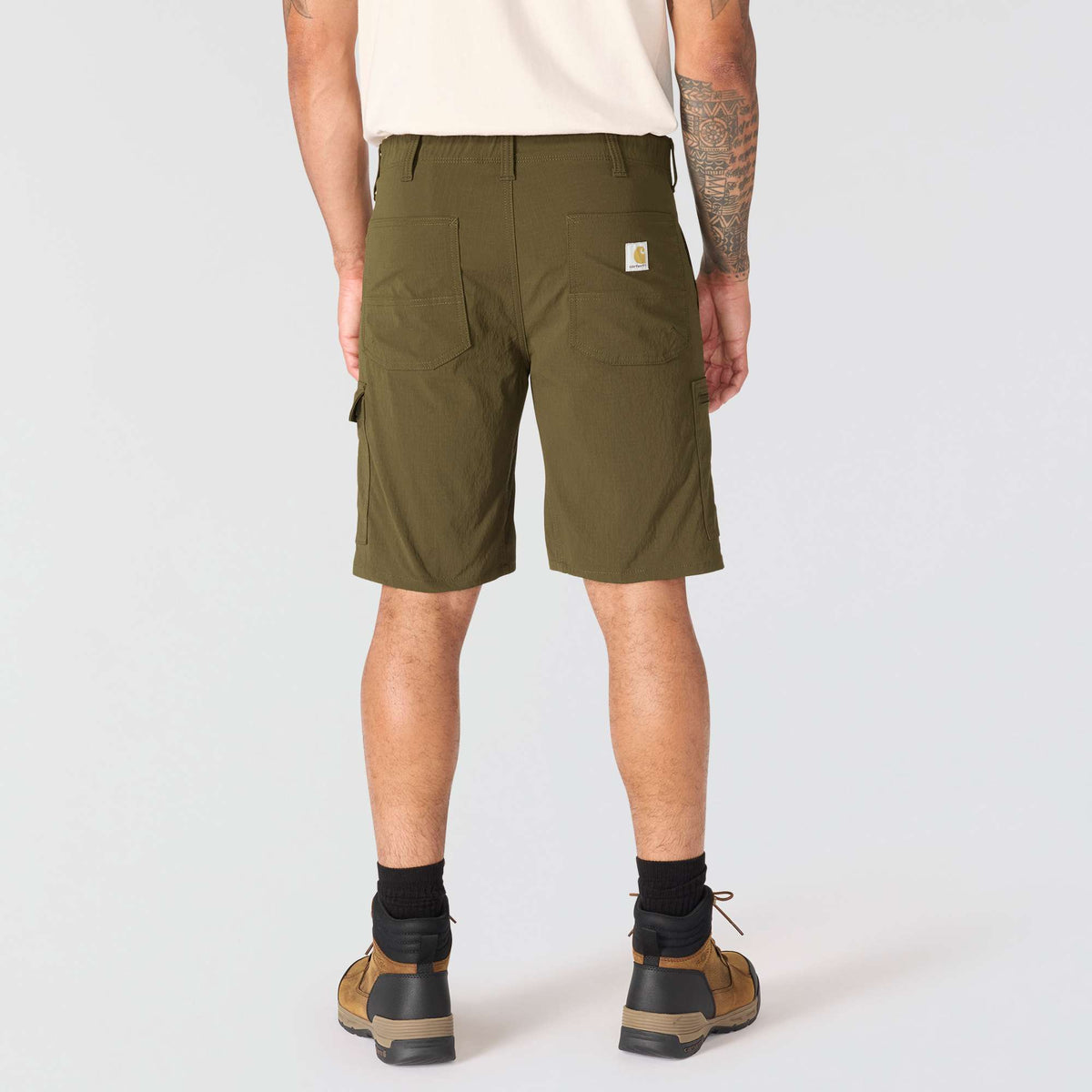 Carhartt Relaxed Fit 10-Inch Force Ripstop Cargo Work Short - Burnished Logs