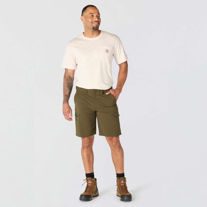 Carhartt Relaxed Fit 10-Inch Force Ripstop Cargo Work Short - Burnished Logs