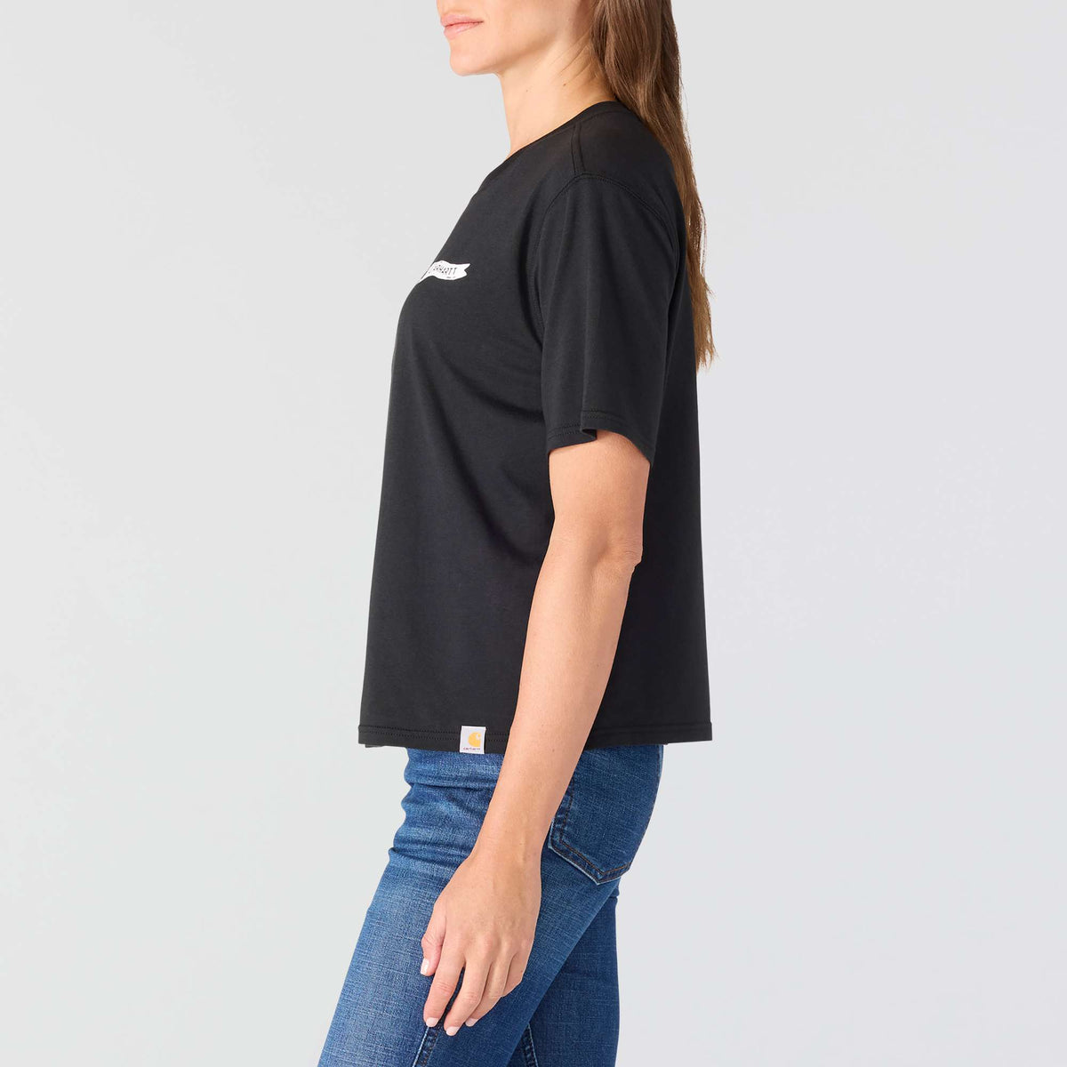 Carhartt Womens Tencel Fiber Series Loose Pennant Flag T-Shirt - Black